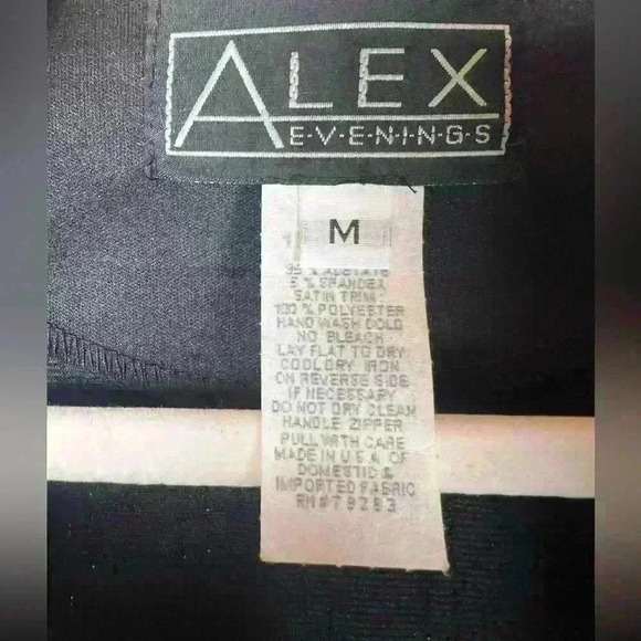 Alex Evenings | Black Embellished Zip Front Formal Jacket Women’s Size Medium - Picture 10 of 11